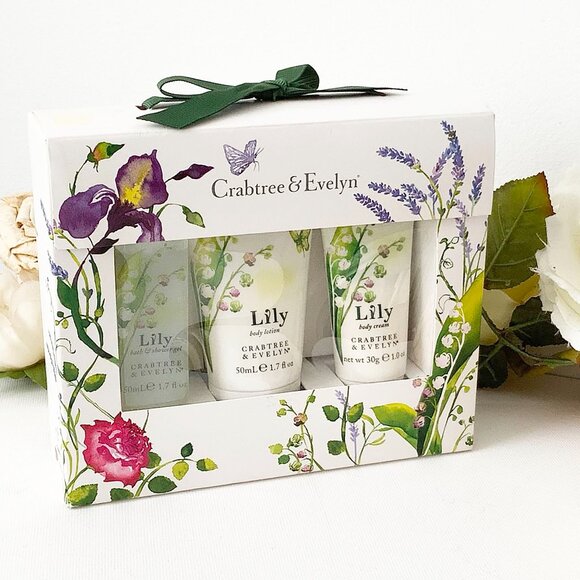 CRABTREE & EVELYN Lily 3 Pieces Gift Set, Shower Gel, Body Lotion and Body Cream - Picture 6 of 8